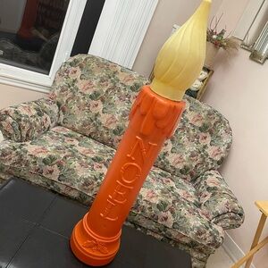 Vintage NOEL Candle Blow Mold Outdoor Holiday Christmas NO LIGHT